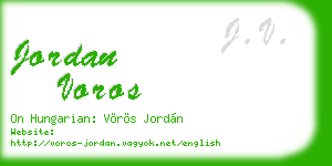 jordan voros business card